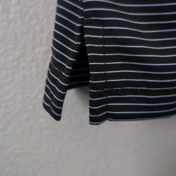 Black & White Pinstriped Raiders Polo SZ M by Antigua - Picture 5 of 8